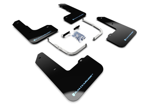 Rally Armor 2019+ Hyundai Elantra N Line UR Black Mud Flap w/ Performance Blue Logo