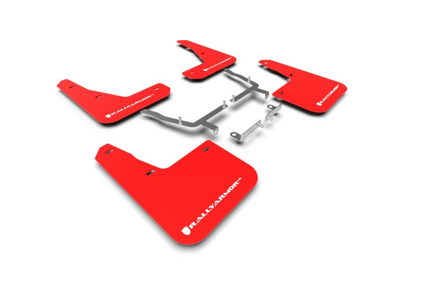 Rally Armor 2019-21 Ford Focus ST Mk4 Hatch Red Mud Flap w/ WH Logo