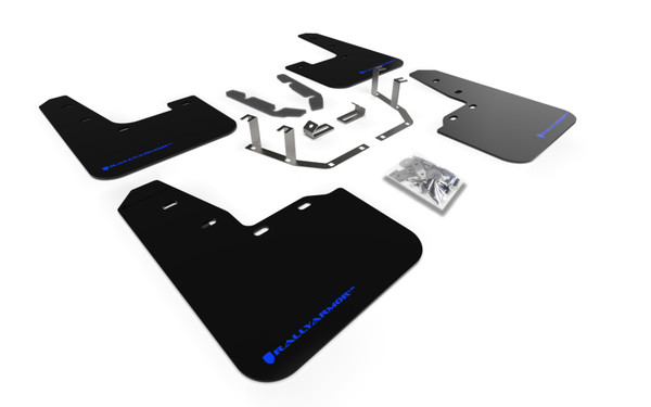 Rally Armor 2018-21 Ford Fiesta ST Mk8 Black Mud Flap w/ Blue Logo