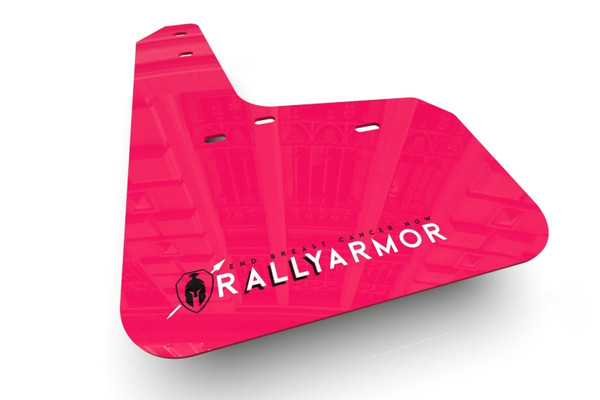 Rally Armor 2015-17.5 MKVII VW Golf R Pink Mud Flap BCE White Logo