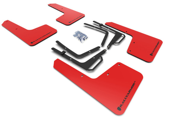 Rally Armor 17-19 Ford F-150 Raptor UR Red Mud Flap w/ Black Logo