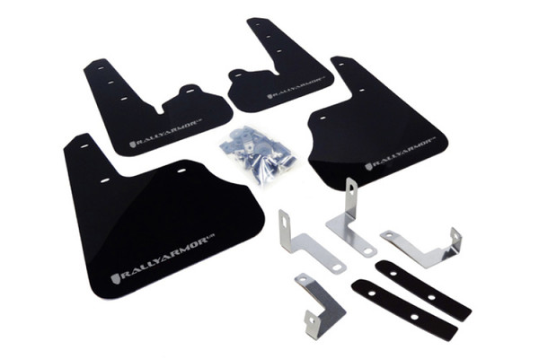 Rally Armor 12+ Subaru Impreza 5dr Hatch/4dr Sedan UR Black Mud Flap w/ Silver Logo