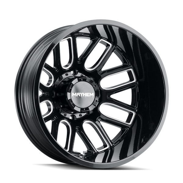 Mayhem 8107D Cogent Dually Black Wheel 20x8.25 | 8x170 BC | -192 Offset - fits Ford F-250 Super Duty 1999-2026, Ford F-350 Super Duty SRW 1999-2026, Ford Excursion 2000-2005