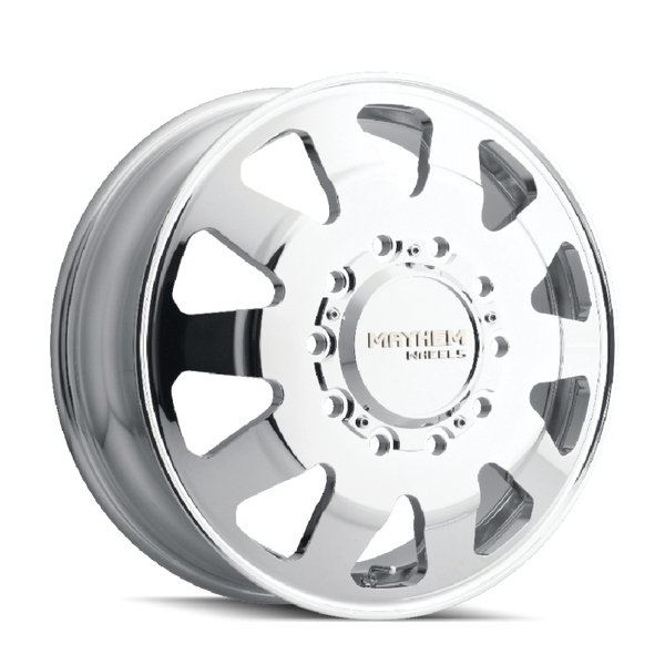 Mayhem 8181 Challenger Dually Polished Wheel 22x8.25 | 10x225 BC | +169 Offset - fits Ford F-450 1999-2026, Ford F-550 1999-2026, Ram 4500 2008-2026, Ram 5500 2008-2026