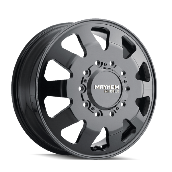 Mayhem 8181 Challenger Dually Black Wheel 22x8.25 | 10x225 BC | +169 Offset - fits Ford F-450 1999-2026, Ford F-550 1999-2026, Ram 4500 2008-2026, Ram 5500 2008-2026