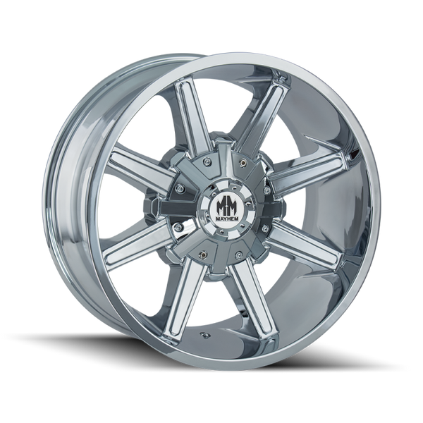 Mayhem 8104 Arsenal Chrome Wheel 20x9 | 6x120 BC | +18 Offset - fits Chevrolet Colorado 2015-2022, GMC Canyon 2015-2022, Cadillac SRX 2009-2016, Cadillac XT5 2017-2022, Cadillac XT6 2020-2022, and 4 more