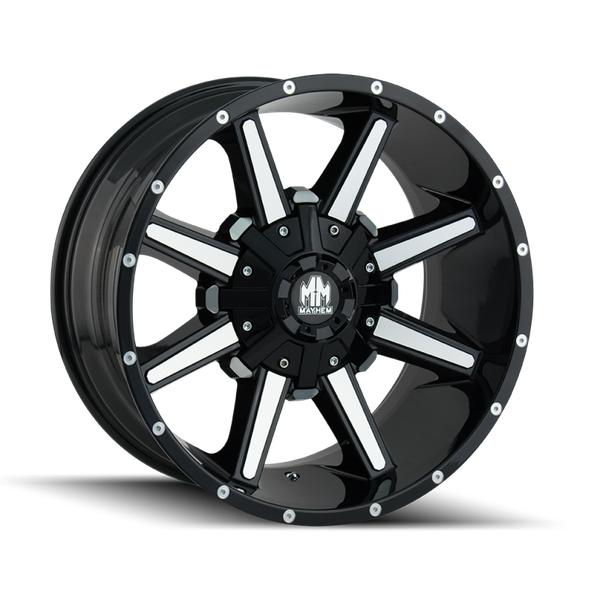 Mayhem 8104 Arsenal Black Wheel 22x12 | 6x135 BC | -44 Offset - fits Ford F-150 2004-2026, Ford F-150 Raptor 2010-2026, Ford Expedition 2003-2026, Lincoln Navigator 2003-2026, Lincoln Mark LT 2006-2014
