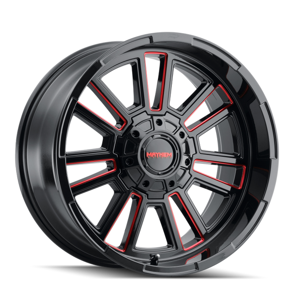 Mayhem 8115 Apollo Black Wheel 20x9 | 6x135 BC | +0 Offset - fits Ford F-150 2004-2026, Ford F-150 Raptor 2010-2026, Ford Expedition 2003-2026, Lincoln Navigator 2003-2026, Lincoln Mark LT 2006-2014
