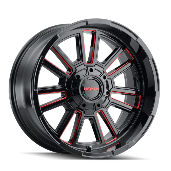 Mayhem 8115 Apollo Black Wheel 20x9 | 5x139.7 BC (5x5.5) | +0 Offset - fits Ram 1500 Classic 1994-2024, Ford Bronco 1966-1996, Ford F-100 1948-1996, Jeep CJ-5 1954-1983, Jeep CJ-7 1976-1986, and 7 more
