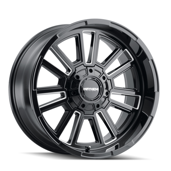 Mayhem 8115 Apollo 20x10 / 8x170 BP / -19mm Offset / 125.2mm Hub Black w/ Milled Spokes Wheel