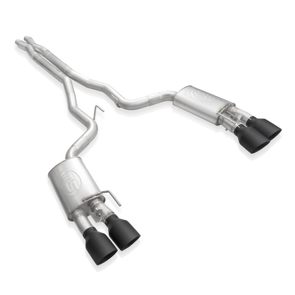 Stainless Works 2020-2022 Ford GT500 Legend Catback X-Pipe Exhaust Factory Connect - Black Tips