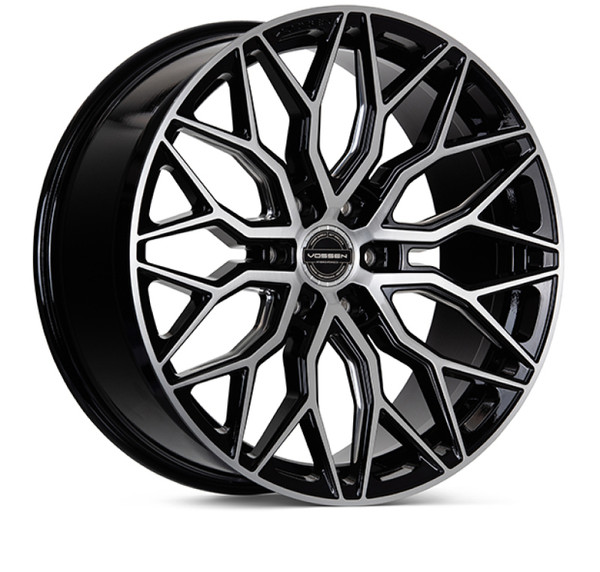 Vossen HF6-3 22x9.5 / 6x135 (Ford Raptor GEN1, GEN2, & GEN3 | 2011-2024 F-150 EcoBoost, 5.0L & 6.2L) / ET20 / Deep Face / 87.1 - Brushed Gloss Black Wheel -  HF63-2F21