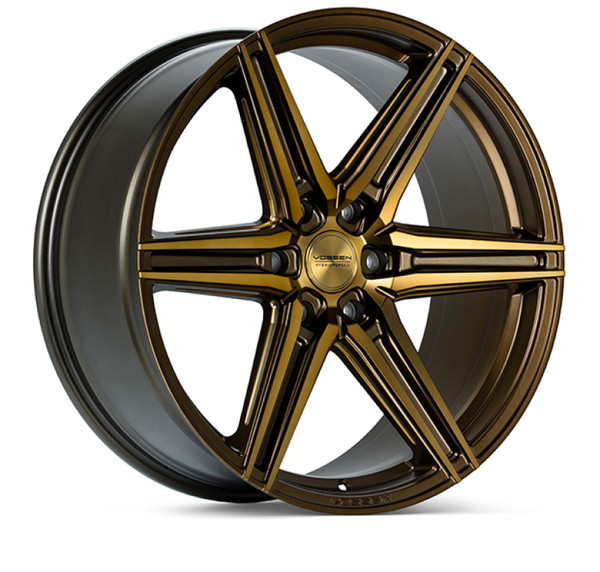 Vossen HF6-2 Matte Bronze Wheel 24x10 | 6x139.7 BC (HF62-4G44) - fits Chevrolet Silverado 1500 1999-2026, GMC Sierra 1500 1999-2026, Cadillac Escalade 1999-2026, Ram 1500 TRX 2021-2024, Toyota Tacoma 2005-2026