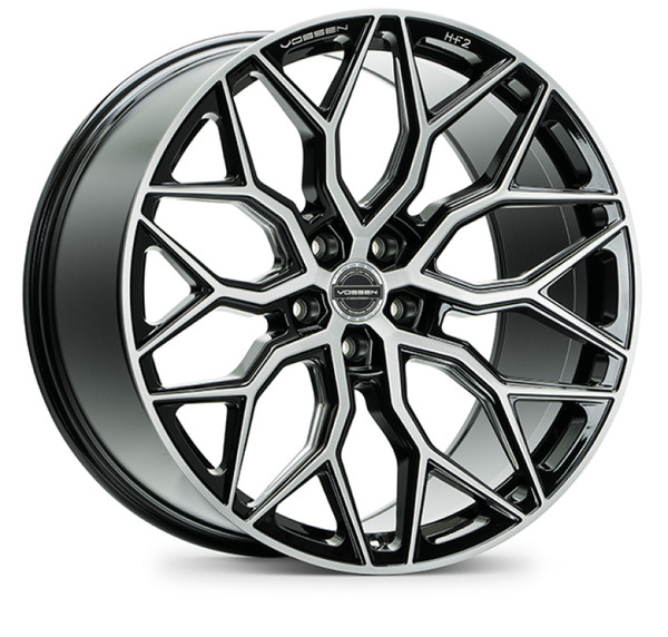 Vossen HF-2 Gloss Black Wheel 19x8.5 | 5x114.3 BC (5x4.5) - fits Ford Mustang 2005-2026, Ford Shelby GT350 2015-2020, Ford Shelby GT500 2020-2022, Ford Explorer ST 2020-2026