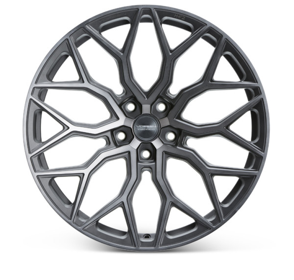 Vossen HF-2 20x10.5 / 5x120 / ET42 / Deep Face / 72.56 - Tinted Matte Gunmetal Wheel - HF2-0B07