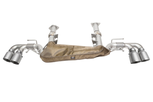 SOUL 2020-2024 Chevrolet C8 Corvette Performance Rear Exhaust - 4in Slash Cut Tips - Signature Satin