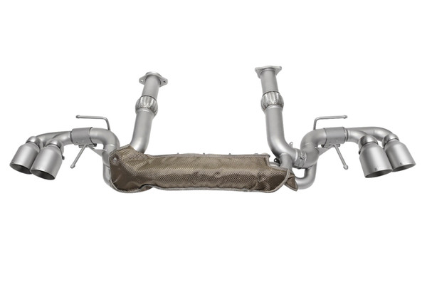 SOUL 2020-2024 Chevrolet C8 Corvette Valved Exhaust - 4in Slash Cut Tips - Signature Satin