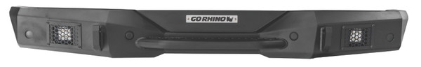Go Rhino Rockline Rear Full Width Bumper for 2018-2026 Jeep Wrangler JL/JLU, Textured Black - Part #371200T
