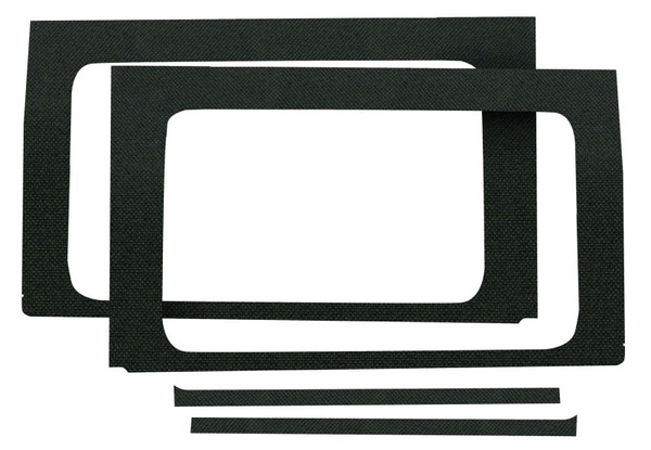 DEI 2018-2025 Jeep Wrangler JL 4-Door Rear Side Window Trim Kit 4-pc - Black - 50173