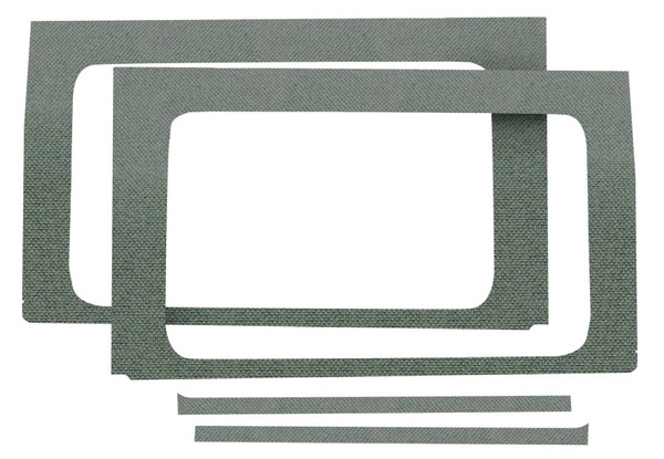 DEI 2018-2025 Jeep Wrangler JL 4-Door Rear Side Window Trim Kit 4-pc - Gray - 50174