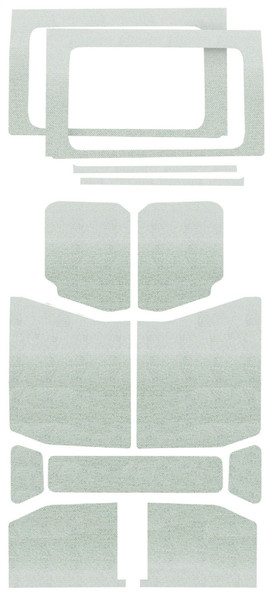 DEI 2018-2025 Jeep Wrangler JL 4-Door Headliner Complete Kit 13-pc - White dei050180