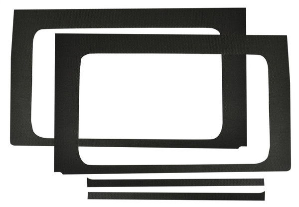 DEI 2018-2025 Jeep Wrangler JL 4-Door Leather Look Rear Side Window Trim Kit 4-pc - Black dei050177