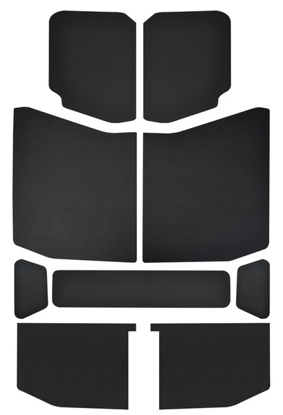DEI 2018-2025 Jeep Wrangler JL 4-Door Leather Look Headliner 9-pc - Black dei050172