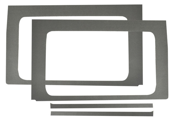 DEI 2018-2025 Jeep Wrangler JL 4-Door Leather Look Rear Side Window Trim Kit 4-pc - Gray dei050176