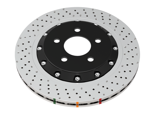 DBA 2020-2024 Chevrolet Corvette C8 Z51 Rear Crossdrill Dimple 5000 Series Rotor