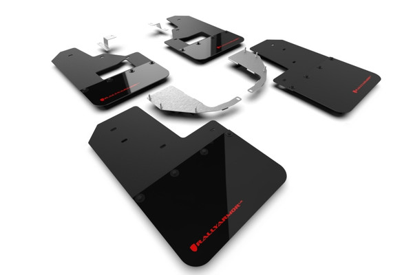 Rally Armor 2021-2023 Ford Bronco (Steel Bmpr + RB - NO Rptr/Sprt) Blk Mud Flap w/Red Logo