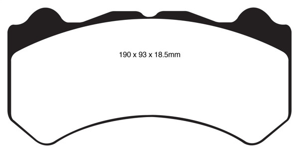 EBC 08-11 Nissan GT-R (R35) 3.8 Twin Turbo (Cast Iron Rotors) Orangestuff Front Brake Pads