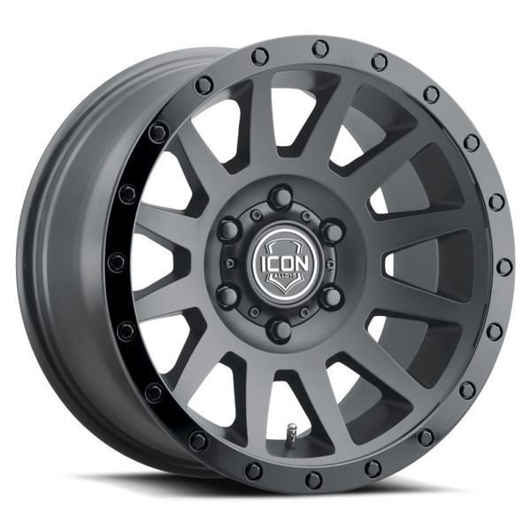 ICON Compression Black Wheel 17x8.5 | 6x139.7 BC (6x5.5) | +25 Offset - fits Chevrolet Silverado 1500 1999-2026, GMC Sierra 1500 1999-2026, Chevrolet Tahoe 1992-2026, Chevrolet Suburban 1992-2026, GMC Yukon 1992-2026, and 25 more