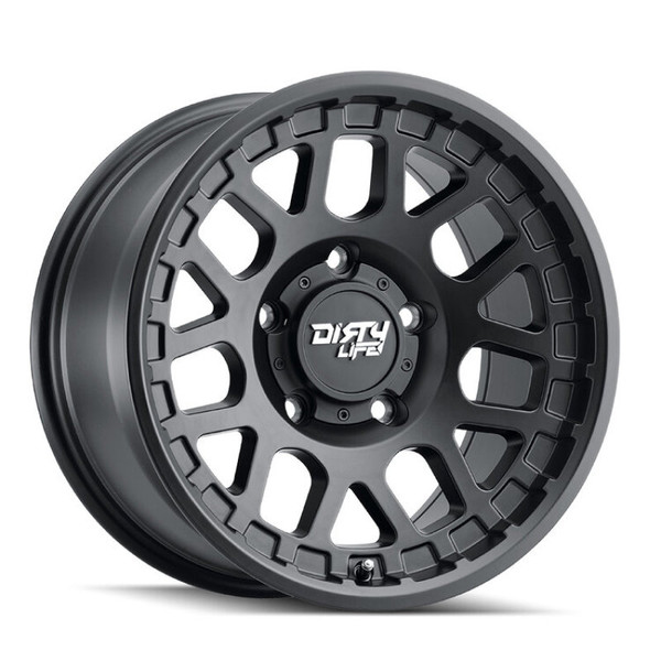 Dirty Life 9306 Mesa Matte Black Wheel 17x9 | 6x139.7 BC (6x5.5) | +0 Offset - fits Chevrolet Silverado 1500 1999-2026, GMC Sierra 1500 1999-2026, Chevrolet Tahoe 1992-2026, Chevrolet Suburban 1992-2026, GMC Yukon 1992-2026, and 25 more