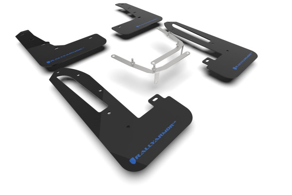 Rally Armor 2023-2024 Honda Civic Type R Black Mud Flap Light Blue Logo
