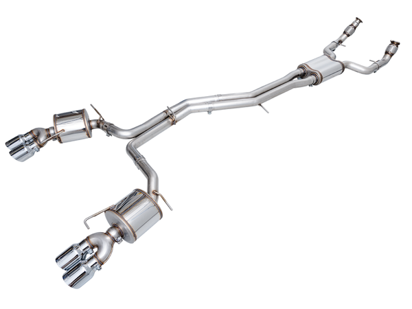 AWE Tuning 2019-2023 Audi C8 S6/S7 2.9T V6 AWD Touring Edition Exhaust | Chrome Silver Tips | 3015-42103