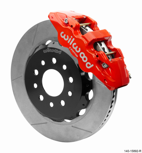 Wilwood AERO6 Front Hat Kit 14.00 Red 2018-2023 Jeep Wrangler JL w/Lines