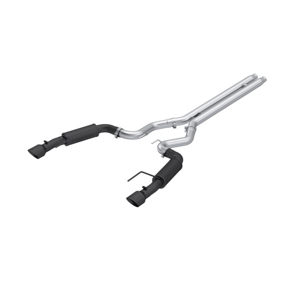 MBRP ARMOR BLK Cat-Back Exhaust, Black-Coated Aluminized Steel - 2024-2026 Ford Mustang GT 5.0L - S7253BLK