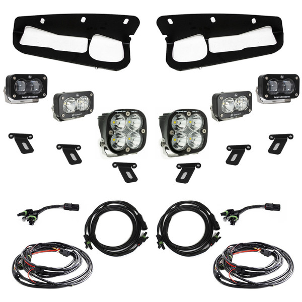 Baja Designs 2021-2023 Ford Bronco w/Steel Bumper S2 SAE Sportsmen Fog Pocket Light Kit - Clear