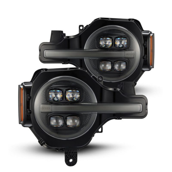 AlphaRex 2021-2023 Ford Bronco NOVA LED Proj Headlights Alpha-Black w/Activ Light/Seq Signal/DRL