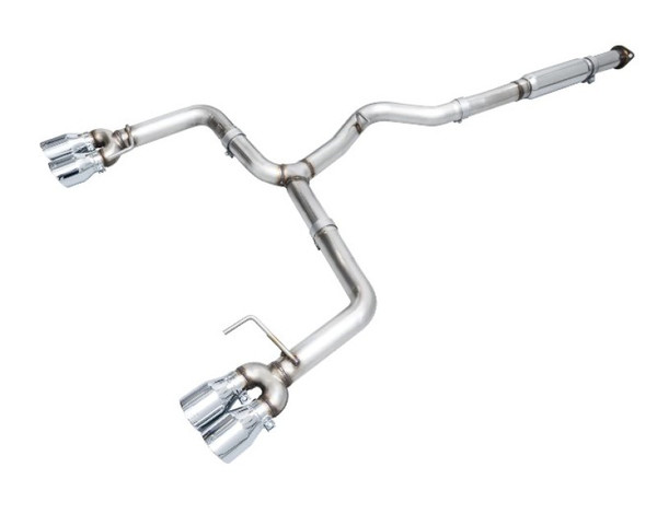 AWE Tuning 2023-2024 Honda Civic Type R FL5 Touring Edition Exhaust w/ Triple Chrome Silver Tips - 3015-52287