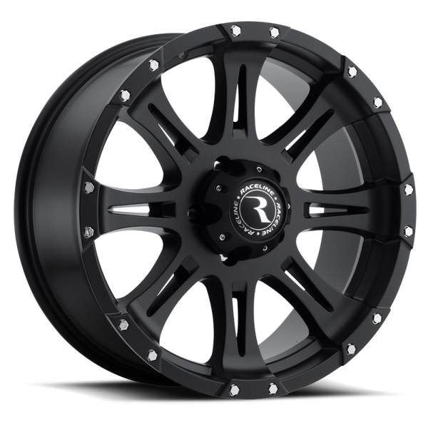 Raceline 981 Raptor Satin Black Wheel 16x8 | 6x139.7 BC (6x5.5) | +0 Offset - fits Chevrolet Silverado 1500 1999-2026, GMC Sierra 1500 1999-2026, Chevrolet Tahoe 1992-2026, Chevrolet Suburban 1992-2026, GMC Yukon 1992-2026, and 25 more