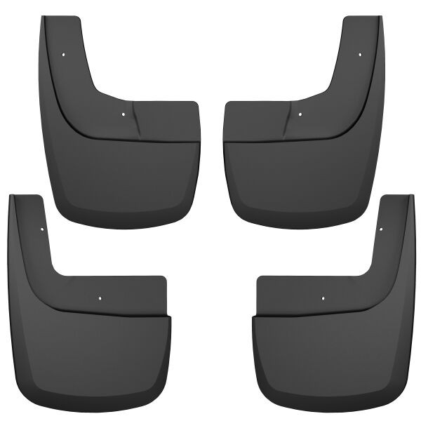 Husky Liners Custom-Molded Mud Guards / Mud Flaps, Black for 2021-2026 Ford F-150 Raptor SuperCrew CC Front & Rear - Part #58536