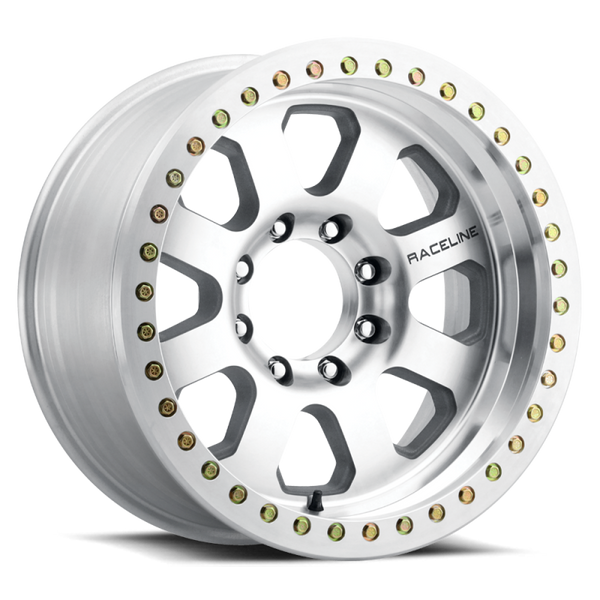 Raceline RT260M Avenger 20x10in / 8x165.1 BP / -38mm Offset / 130.81mm Bore- Machined Beadlock Wheel