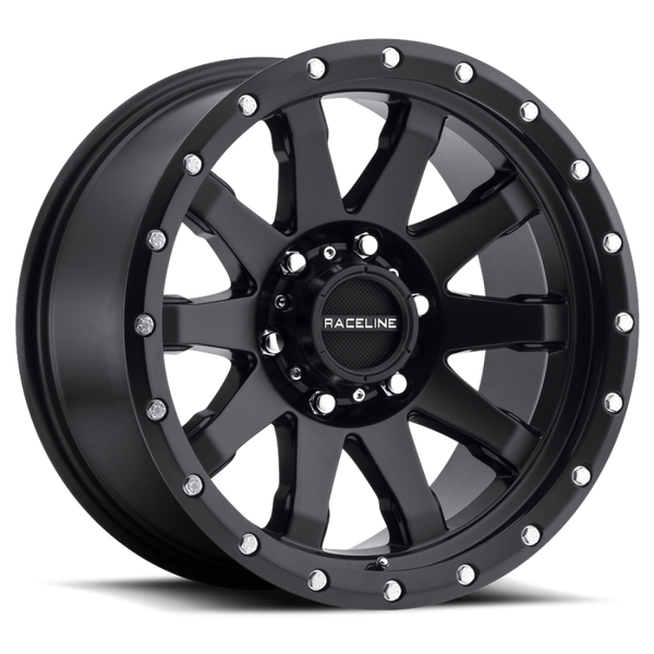 Raceline 934B Clutch 20x10in / 8x170 BP / -19mm Offset / 125.2mm Bore - Satin Black Wheel