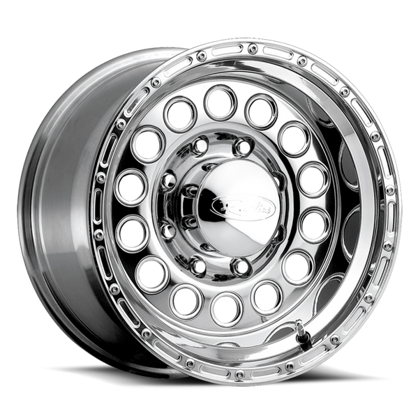 Raceline 887 Rock Crusher Polished Wheel 16x10 | 8x165.1 BC (8x6.5) | -24 Offset - fits Ram 2500 1994-2026, Ram 3500 SRW 1994-2026, Chevrolet Silverado 2500 (pre-2011), Chevrolet Silverado 3500 (pre-2011), GMC Sierra 2500 (pre-2011), and 6 more