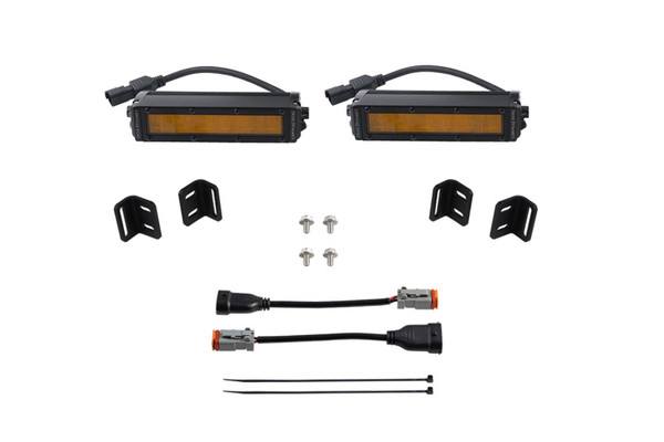 Diode Dynamics 2022-2024 Toyota Tundra SS6 LED Fog Light Kit - Amber Wide