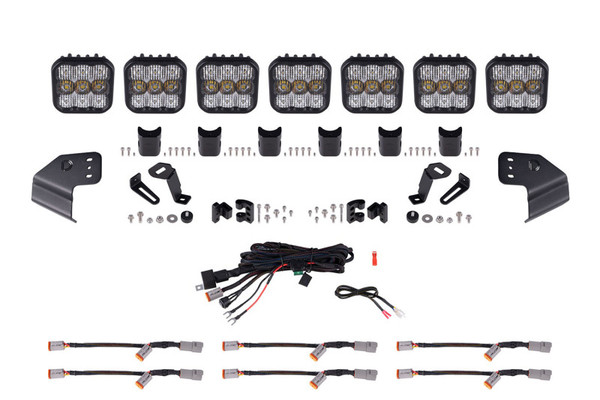 Diode Dynamics 2021-2024 Ford Bronco SS5 Sport CrossLink Windshield - White Combo Lightbar Kit