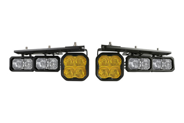 Diode Dynamics 2021-2024 Ford Bronco Stage Series Fog Pocket Kit - Yellow Pro