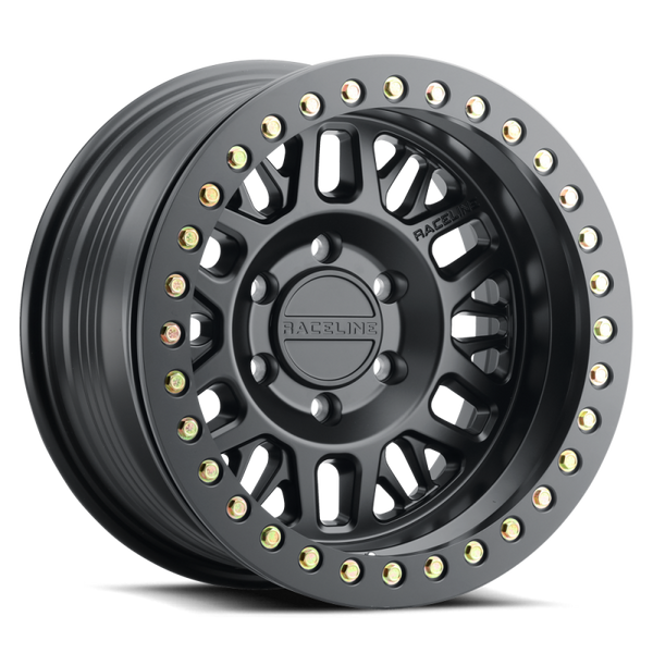 Raceline RT951B Ryno Satin Black Wheel 17x9 | 8x165.1 BC (8x6.5) | -12 Offset - fits Ram 2500 1994-2026, Ram 3500 SRW 1994-2026, Chevrolet Silverado 2500 (pre-2011), Chevrolet Silverado 3500 (pre-2011), GMC Sierra 2500 (pre-2011), and 6 more