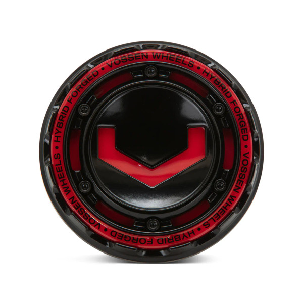 Vossen Billet Modular Center Cap - Small - Gloss Black w/ Red Insert (CAP-MBC-SM-GB) - genuine Vossen center cap